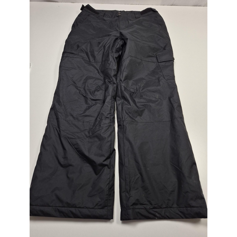Columbia Snow Pants Mens Medium Black Insulated Water Resistant Ski Winter Nylon